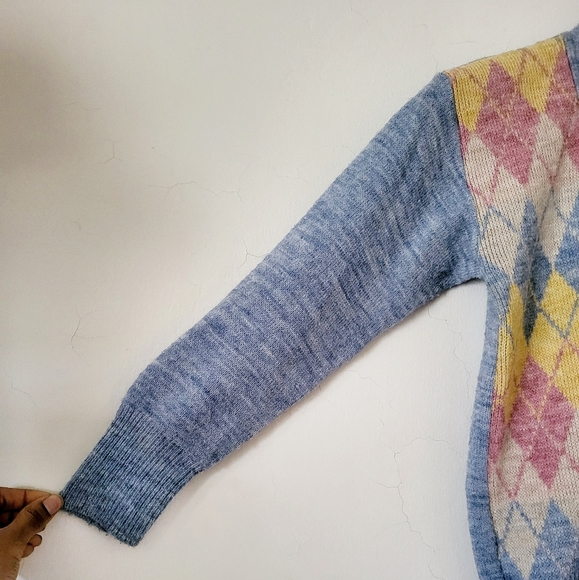 Vintage Nancy Bossio Argyle Button Front Cardigan Sweater Size XS/S - Picture 11 of 14